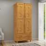 Guarda-roupa Multiuso 2 Portas 2 Gavetas Freijó Grécia Madeira Pinus - Cavazotto - 1