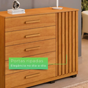 Ver imagem 6 de Cômoda Paris com Sapateira 5 Gavetas 1 Porta Ripada - Benetil - Cinamomo