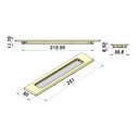 Ver imagem 3 de Concha de Embutir Isero Classic Retangular 50x250 - Cromado