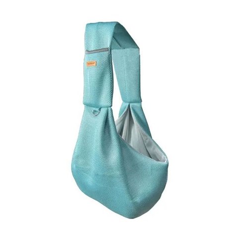 Bolsa Canguru Transporte Pet Cachorro Gato Animal Malha Respiravel Tira de Ombro Tecido Resistente C
