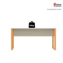 Ver mais imagens de Escrivaninha Mesa Escritório X 150cm Industrial Castanheira e Laranja Picasso