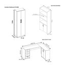Ver imagem 2 de Conjunto Para Escritório 1 Mesa de Canto 2 Armários Altos Branco Notável Móveis