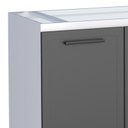 Ver imagem 3 de Cozinha Completa Gabinete Para Pia 150 e Armário Aéreo Juno/Apolo 4 Gavetas Cozimax Preto