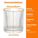 Ver imagem 5 de Jogo de Copos de Vidro Transparente Graffiato Fio de Ouro 320ml 6 Peças - Hauskraft