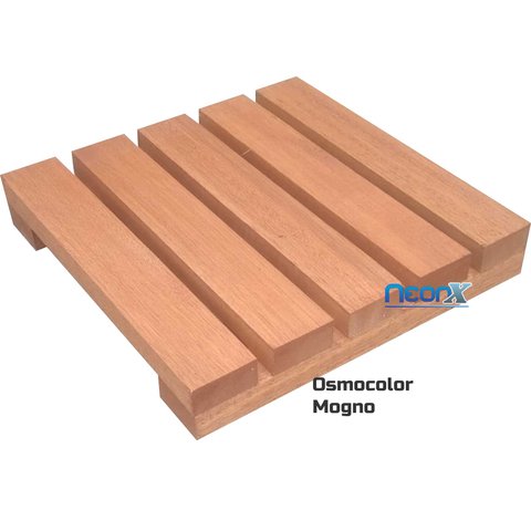 Deck de Madeira Modular 25x25 Cm Réguas 4 Cm com Pintura Neonx:osmocolor Mogno Semi Trans