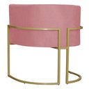 Ver imagem 3 de Kit 3 Poltronas Decorativa Sala de Estar Luana Base Gold Suede Rosa - Montanaris Decor Md Montanaris