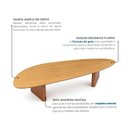 Ver imagem 5 de Mesa de Centro Orgânica 120cm Madeira Maciça Mel