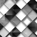 Ver imagem 5 de Papel De Parede Geométrico Quadrados Preto Branco Cinza