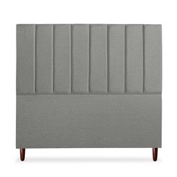 Cabeceira Estofada Cama Box Casal Carla 140cm Linho:cinza Escuro - 2