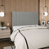 Cabeceira Estofada Cama Box Casal Carla 140cm Linho:cinza Escuro - 1