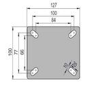 Ver imagem 4 de Rodizio Industrial Aço Inox 6 Pol. Base Fixa Roda Macia