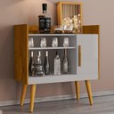 Ver imagem 2 de Aparador Bar Cafe 1 Porta Cafe 71 Cm Cinamomo Off White Bechara