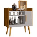 Ver imagem 1 de Aparador Bar Cafe 1 Porta Cafe 71 Cm Cinamomo Off White Bechara