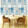 Papel De Parede Azulejo Branco E Azul Adesivo Cozinha Pia - 3