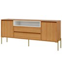 Ver imagem 5 de Aparador Buffet para Sala de Jantar 2 Portas 184cm Industrial Avis D03 Freijó Off White - Lyam Decor