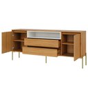 Ver imagem 6 de Aparador Buffet para Sala de Jantar 2 Portas 184cm Industrial Avis D03 Freijó Off White - Lyam Decor
