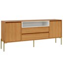 Ver imagem 1 de Aparador Buffet para Sala de Jantar 2 Portas 184cm Industrial Avis D03 Freijó Off White - Lyam Decor