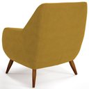 Ver imagem 6 de Poltrona Decorativa Fixa Pés de Madeira Paloma D02 Veludo Mostarda B-260 - Lyam Decor