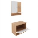 Ver imagem 3 de Kit Banheiro com Cuba e Espelheira Amêndoa Mármore Branco Tecno Mobili