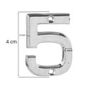 Ver imagem 2 de Número 5 Residencial Pequeno Para Apartamento Cromado