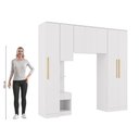 Ver imagem 2 de Quarto Modulado Adapt 7 Portas 1 Gaveta MDP 246cm Branco
