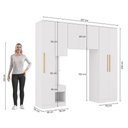 Ver mais imagens de Quarto Modulado Adapt 7 Portas 1 Gaveta MDP 246cm Branco