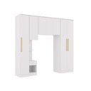 Ver imagem 4 de Quarto Modulado Adapt 7 Portas 1 Gaveta MDP 246cm Branco
