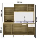 Ver imagem 3 de Cozinha Indekes Sevilha 6 Portas 1 Gaveta Sem Tampo 1,82M 6170 6170-1-768