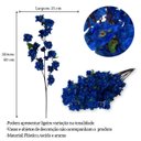 Ver imagem 2 de Kit 12 Flores Sakura Azul Artificial Realista para Eventos e Festas