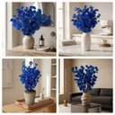 Ver imagem 7 de Kit 12 Flores Sakura Azul Artificial Realista para Eventos e Festas