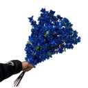 Ver imagem 5 de Kit 12 Flores Sakura Azul Artificial Realista para Eventos e Festas