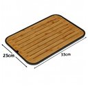 Ver imagem 2 de Tábua Migalheira de Bambu 33x23cm Corte Porta Pães Bolos Preto ou Lume