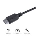 Ver imagem 2 de Cabo para Celular Smartphone Usb a 2.0 para Usb Tipo C para 2 Metros Preto - Puacp-02