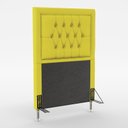 Ver imagem 2 de Kit Cabeceira Estofada Decorativa Antares e Calçadeira Sagitarius 90 Para Cama de Solteiro Sued Amar