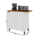 Ver imagem 3 de Balcão de Cozinha 96 cm Bariloche 1 Porta com Tampo 6225.28 Branco - Indekes