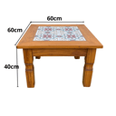 Ver imagem 6 de Mesa de Centro Madeira com Ladrilho Hidráulico 60 X 60 Sudeste Rústico