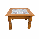 Ver imagem 1 de Mesa de Centro Madeira com Ladrilho Hidráulico 60 X 60 Sudeste Rústico