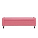 Ver imagem 3 de Recamier Bau Paris Base de Metal 1,20m Suede Pink - Inova Decorações