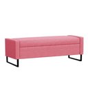 Ver imagem 1 de Recamier Bau Paris Base de Metal 1,20m Suede Pink - Inova Decorações
