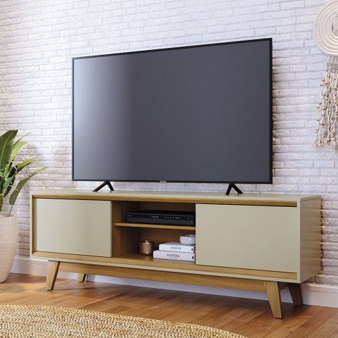 Rack Tv 65 Pol 164cm Bancada para Sala Mylan Cumaru/opala M20 - D’Rossi