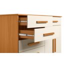 Ver imagem 7 de Cômoda Verona 8 gavetas Móveis Albatroz - Carvalho Grife/Off White