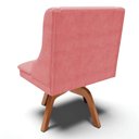 Ver imagem 7 de Kit 2 Cadeiras Estofadas Giratória para Sala de Jantar Lia Suede Rosê - Ibiza
