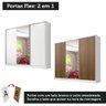 Guarda Roupa Casal 100% Mdf Madesa Zurique 3 Portas de Correr com Espelho - Branco/rustic - 11