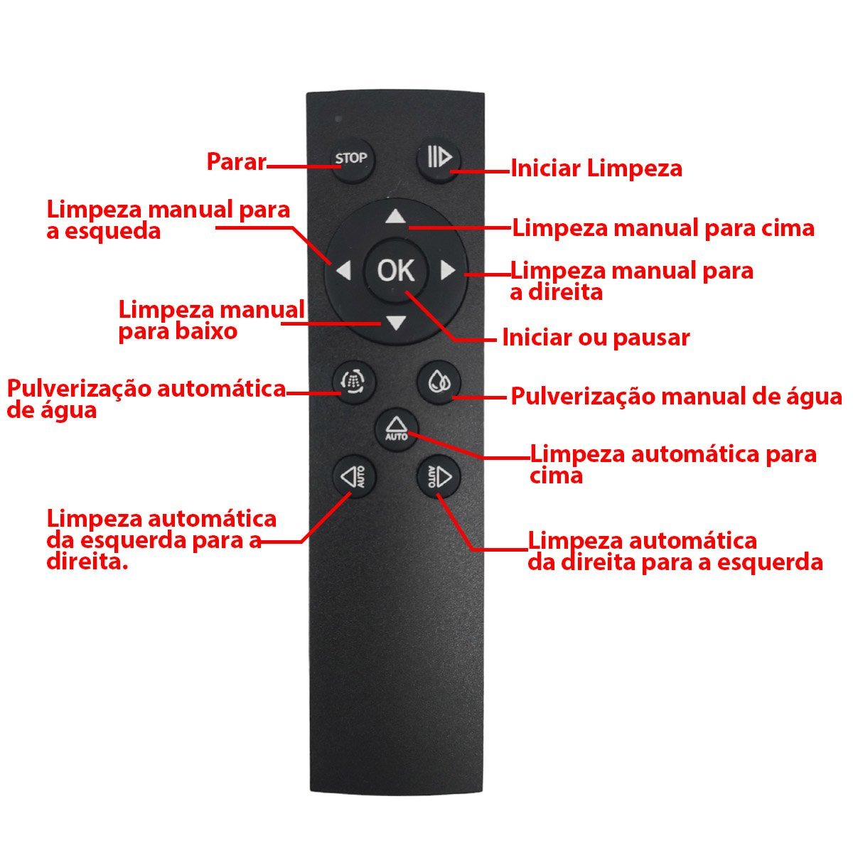 Robo Inteligente Limpeza Controle Reservatorio Limpa Vidro Janela Vidraça Espelho Azulejo Box 90W Re - 3