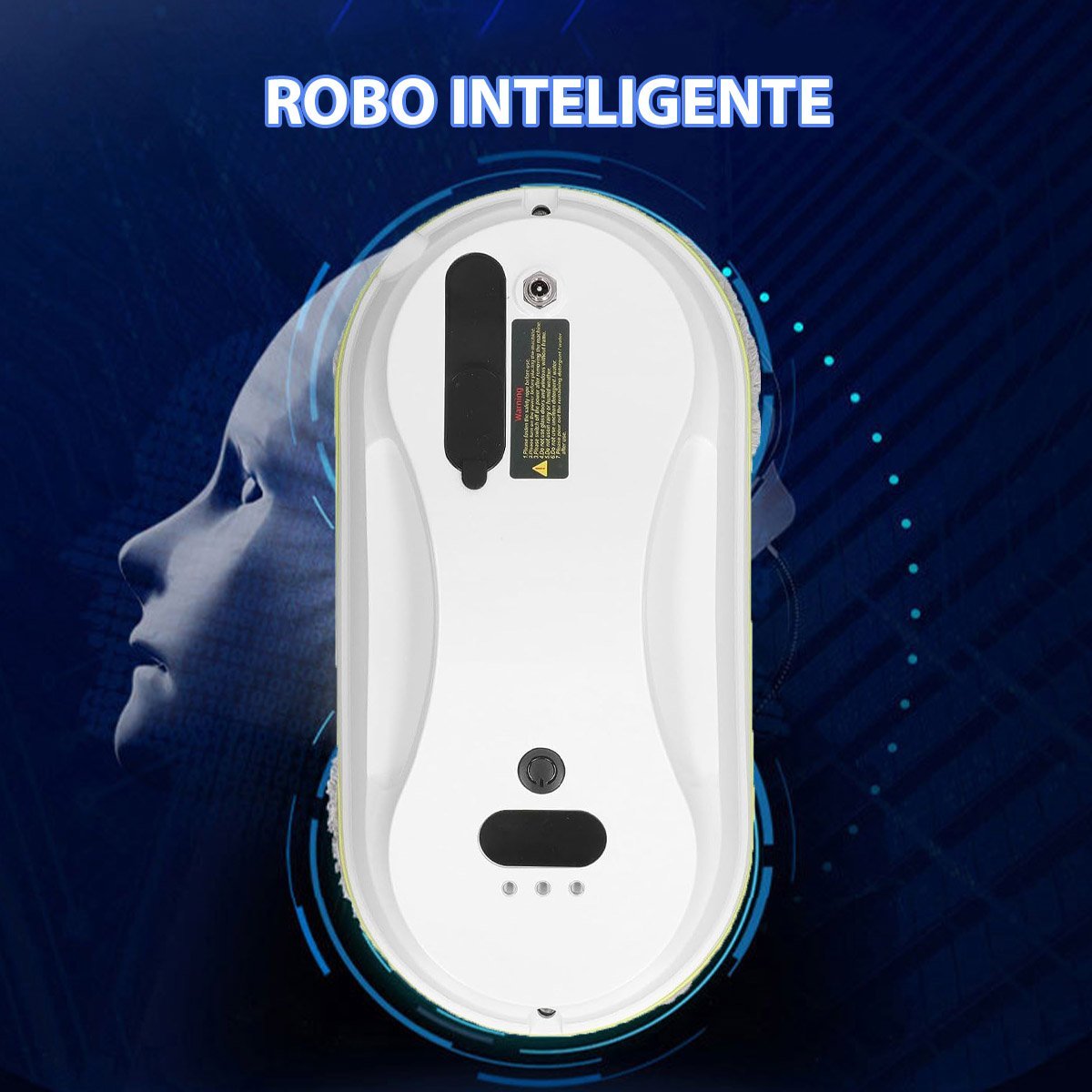 Robo Inteligente Limpeza Controle Reservatorio Limpa Vidro Janela Vidraça Espelho Azulejo Box 90W Re - 10