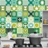 Papel De Parede Azulejo Português Verde Banheiro E Cozinha - 4