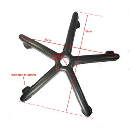 Estrela em Aço com Capa Injetada Frisokar Preta com Rodizios Silicone - 4