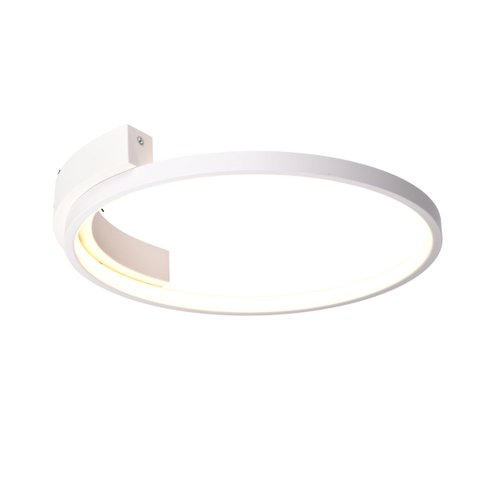 Plafon Moderno Redondo Branco 50cm Led 32w 3000k Bivolt 14579-pl