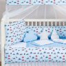 KIT BERÇO MASCULINO E FEMININO URSINHO 13 PEÇAS KIT AMERICANO ESTAMPADO PARA BEBE COMPLETO:AZUL BEBE - 2