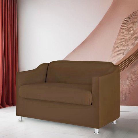 Namoradeira Bia Decorativa Reforçada Recepção Clinica Salão Sala de Estar Suede Marrom